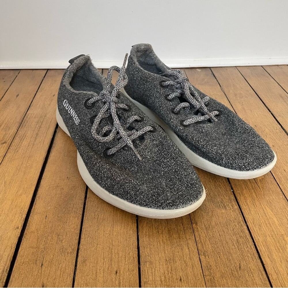 Allbirds Gray Wool Runners Sneakers Men’s 9 Guinness embroidered